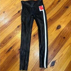 SPANX Black Leggings with White Accent